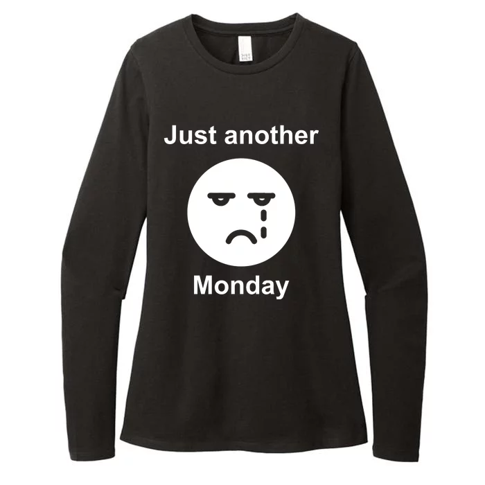 Just Another Monday Sad Face Womens CVC Long Sleeve Shirt