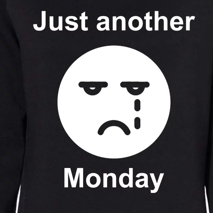 Just Another Monday Sad Face Womens California Wash Sweatshirt