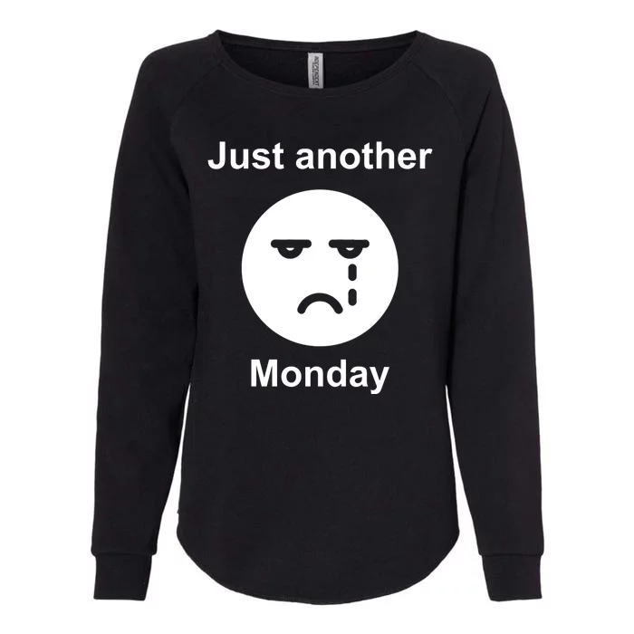 Just Another Monday Sad Face Womens California Wash Sweatshirt