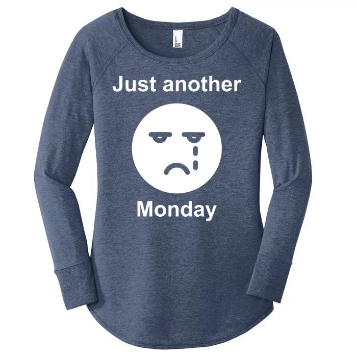 Just Another Monday Sad Face Women's Perfect Tri Tunic Long Sleeve Shirt