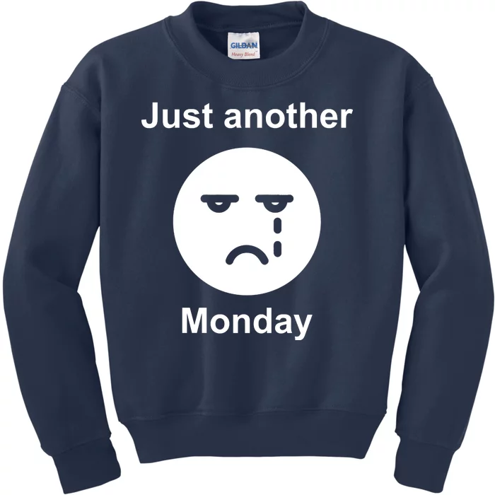 Just Another Monday Sad Face Kids Sweatshirt