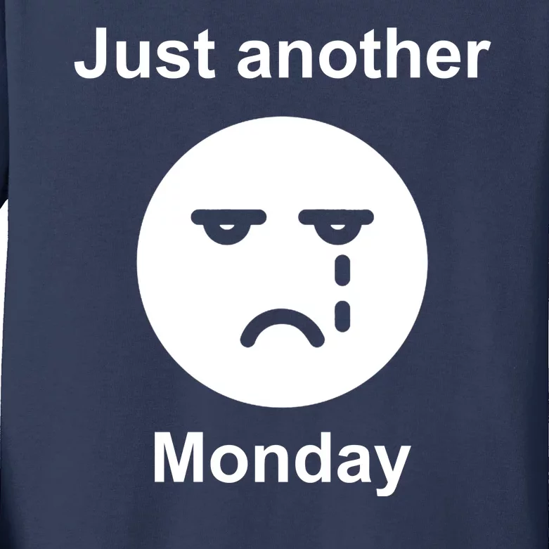 Just Another Monday Sad Face Kids Long Sleeve Shirt