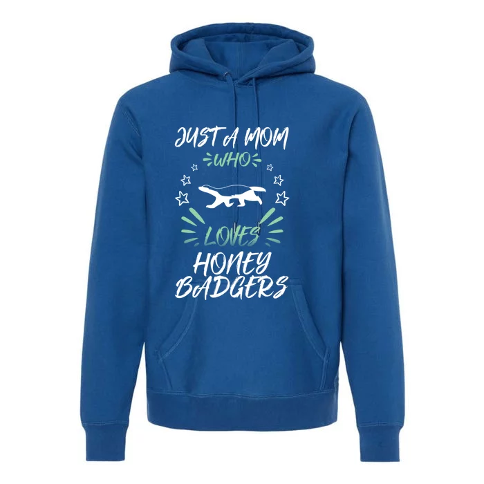 Just A Mom Who Loves Honey Badgers Gift Premium Hoodie