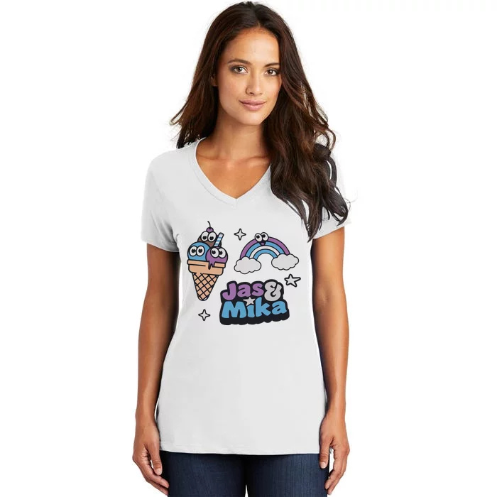 Jas And Mika Candyland Women's V-Neck T-Shirt