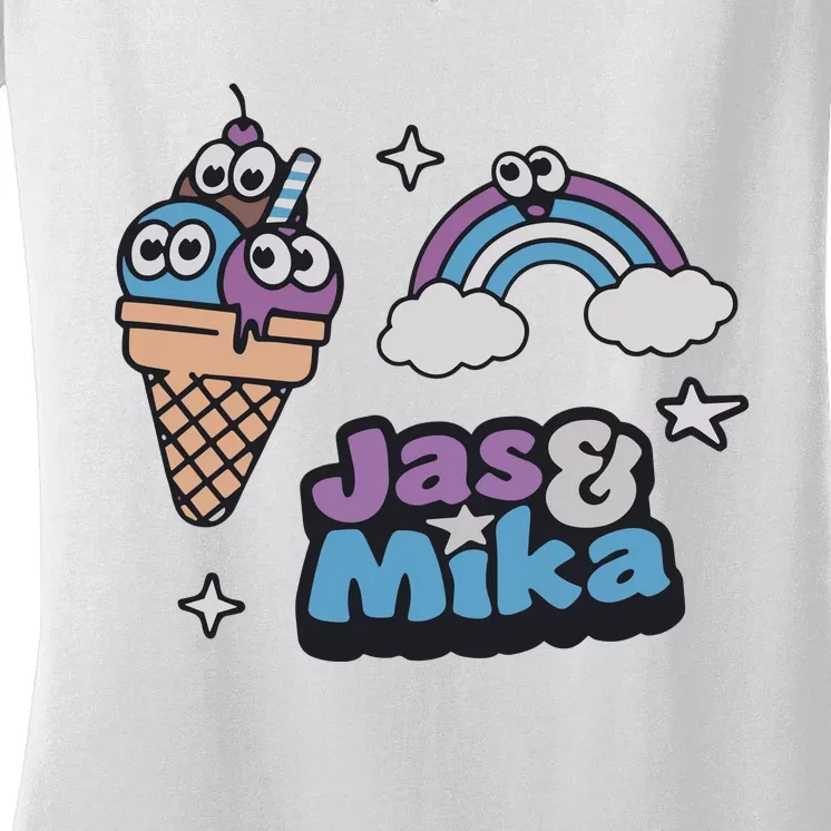 Jas And Mika Candyland Women's V-Neck T-Shirt