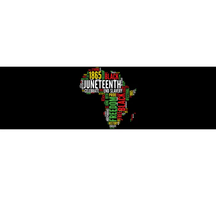 Juneteenth Africa Map Word Art Black Pride Juneteenth Bumper Sticker