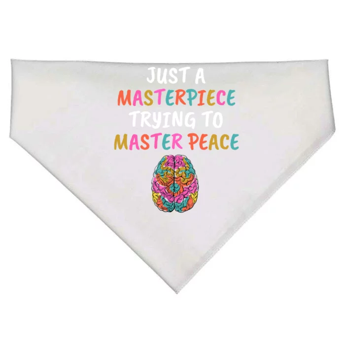 Just A Masterpiece Tal Health Awareness Green Stigma Gift Meaningful Gift USA-Made Doggie Bandana