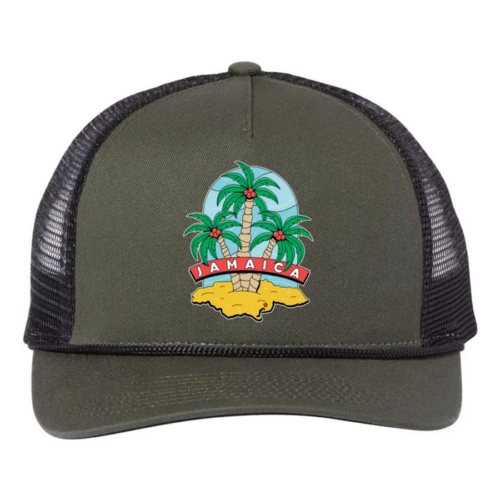 Jamaica Beach Retro Rope Trucker Hat Cap