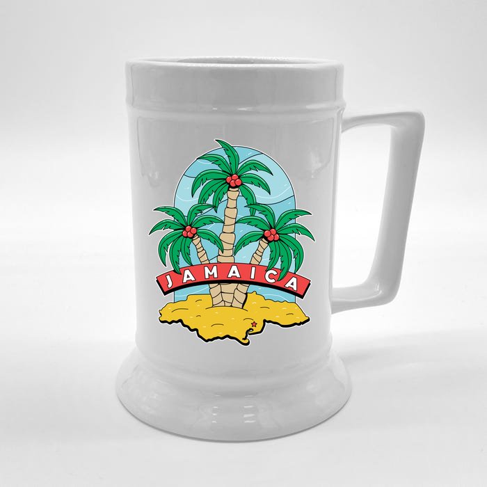 Jamaica Beach Front & Back Beer Stein