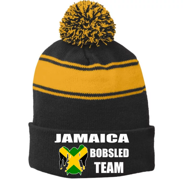 Jamaica Bobsled Team Stripe Pom Pom Beanie