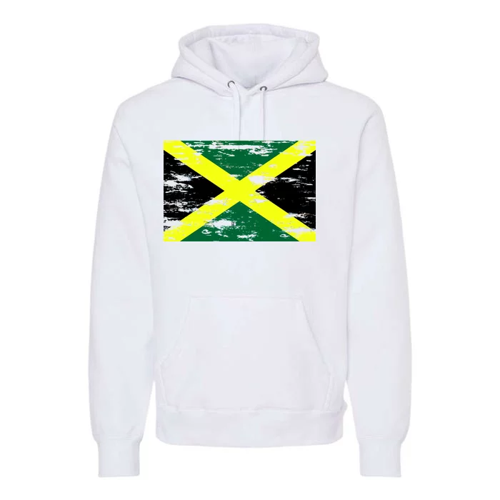 Jamaica Distressed Flag Premium Hoodie