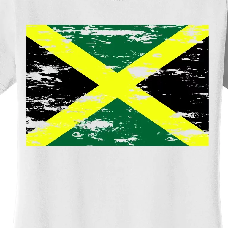 Jamaica Distressed Flag Women's T-Shirt