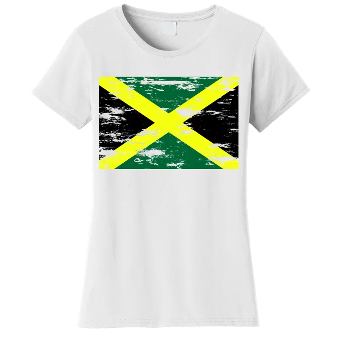 Jamaica Distressed Flag Women's T-Shirt