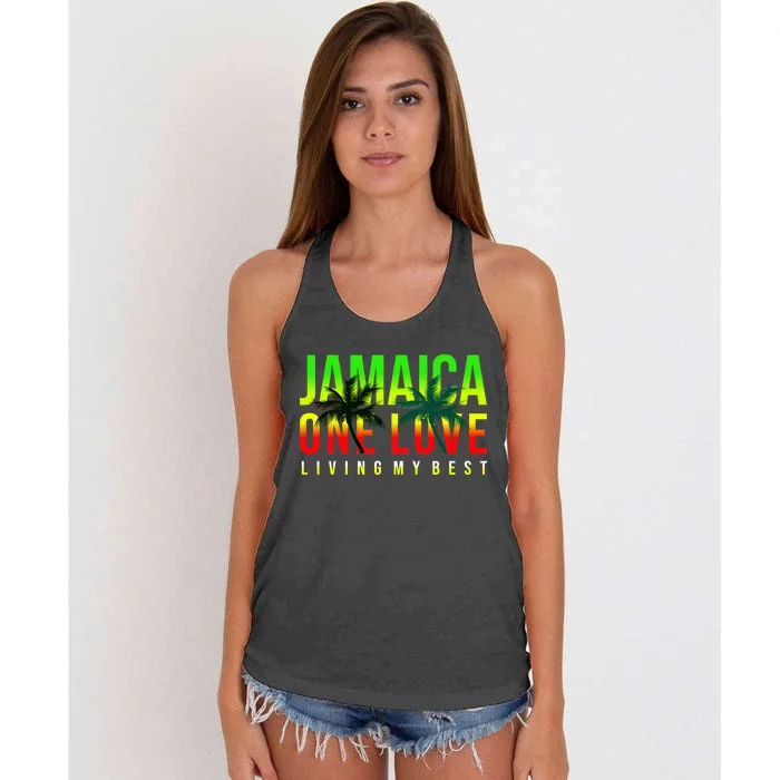 Jamaica One Love Women's Knotted Racerback Tank