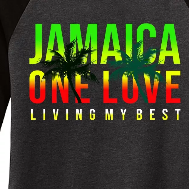 Jamaica One Love Women's Tri-Blend 3/4-Sleeve Raglan Shirt