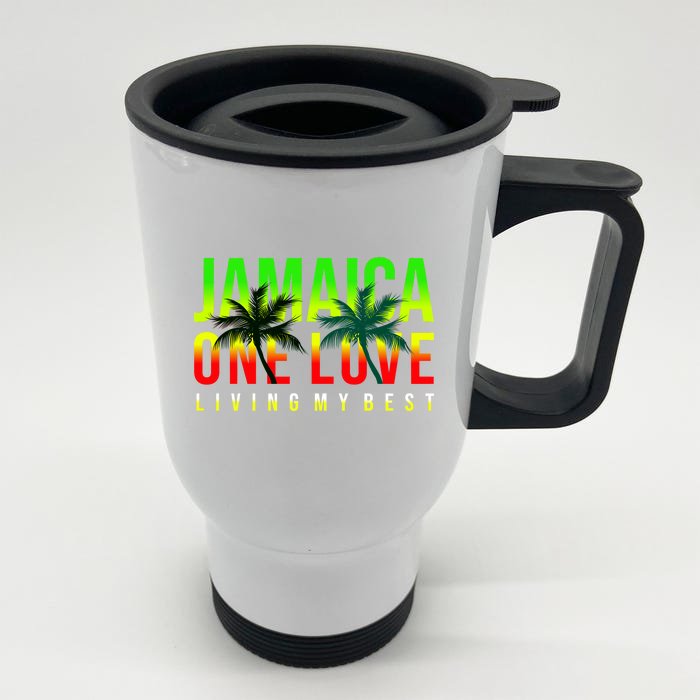 Jamaica One Love Front & Back Stainless Steel Travel Mug