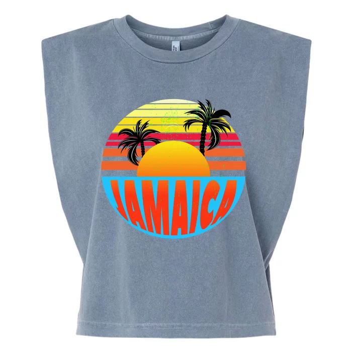 Jamaica Retro Circle Garment-Dyed Women's Muscle Tee