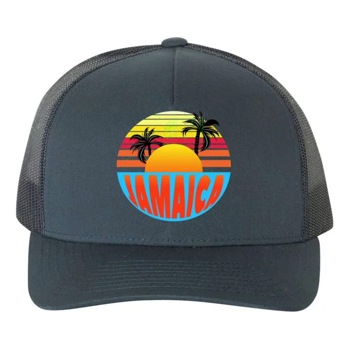 Jamaica Retro Circle Yupoong Adult 5-Panel Trucker Hat