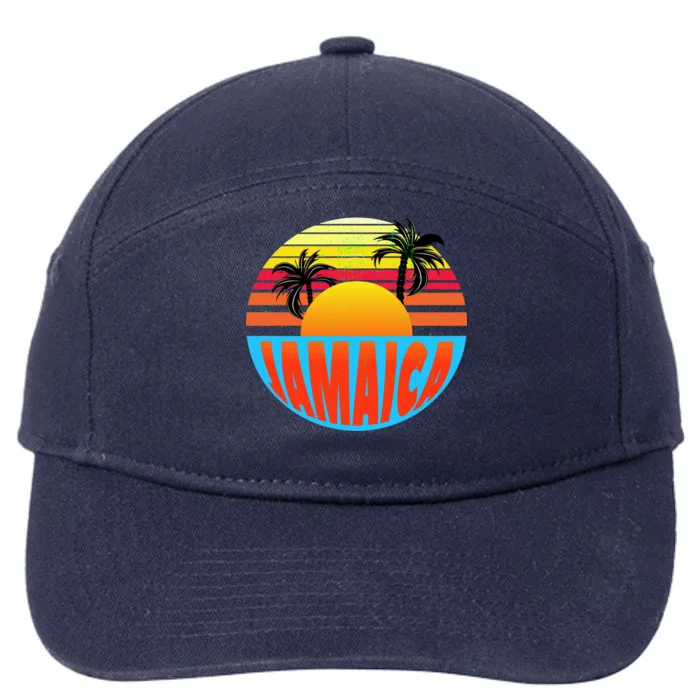 Jamaica Retro Circle 7-Panel Snapback Hat