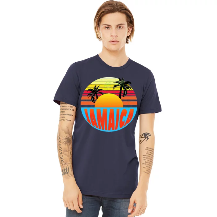 Jamaica Retro Circle Premium T-Shirt