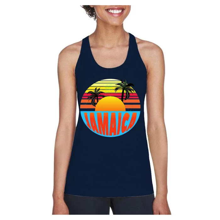 Jamaica Retro Circle Women's Racerback Tank