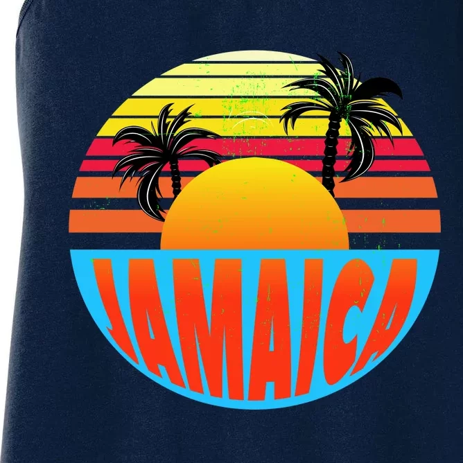 Jamaica Retro Circle Women's Racerback Tank