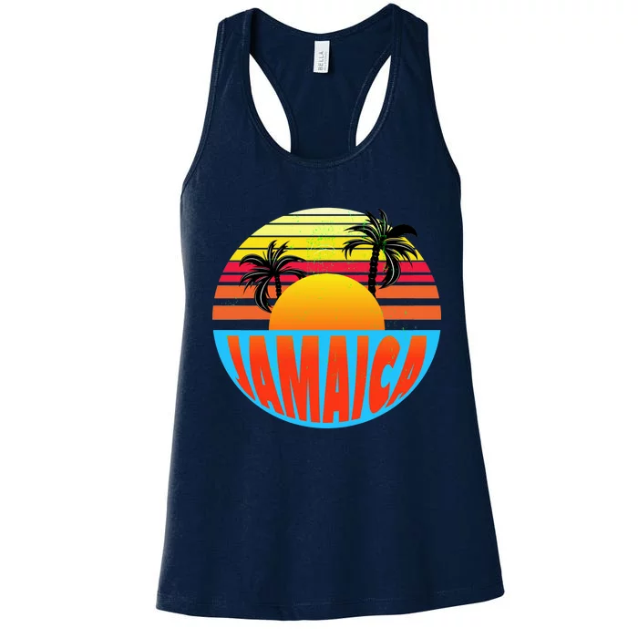 Jamaica Retro Circle Women's Racerback Tank