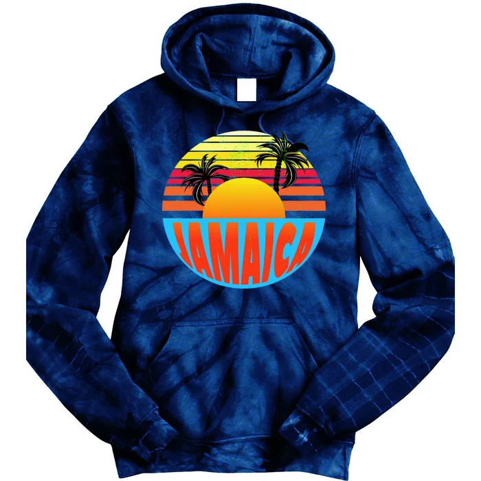 Jamaica Retro Circle Tie Dye Hoodie