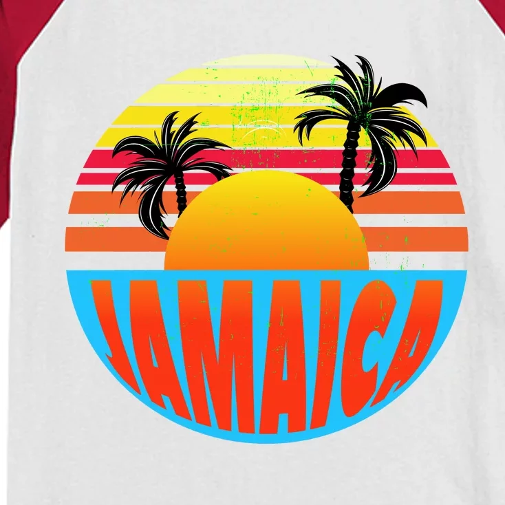 Jamaica Retro Circle Kids Colorblock Raglan Jersey