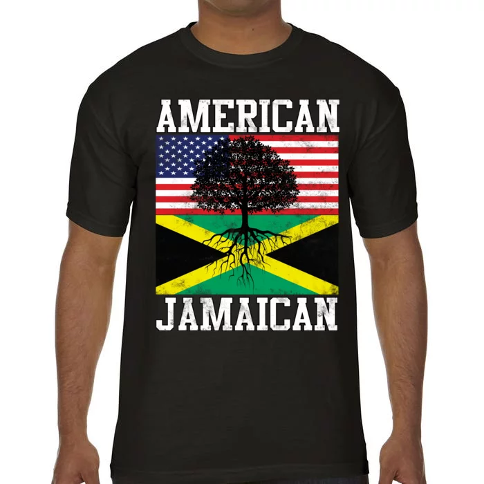 Jamaican American Flag Grown Roots Comfort Colors T-Shirt