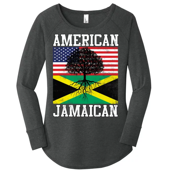 Jamaican American Flag Grown Roots Women's Perfect Tri Tunic Long Sleeve Shirt