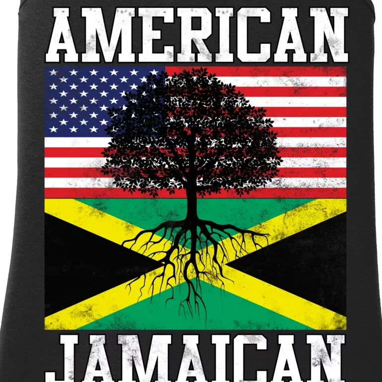 Jamaican American Flag Grown Roots Ladies Essential Tank