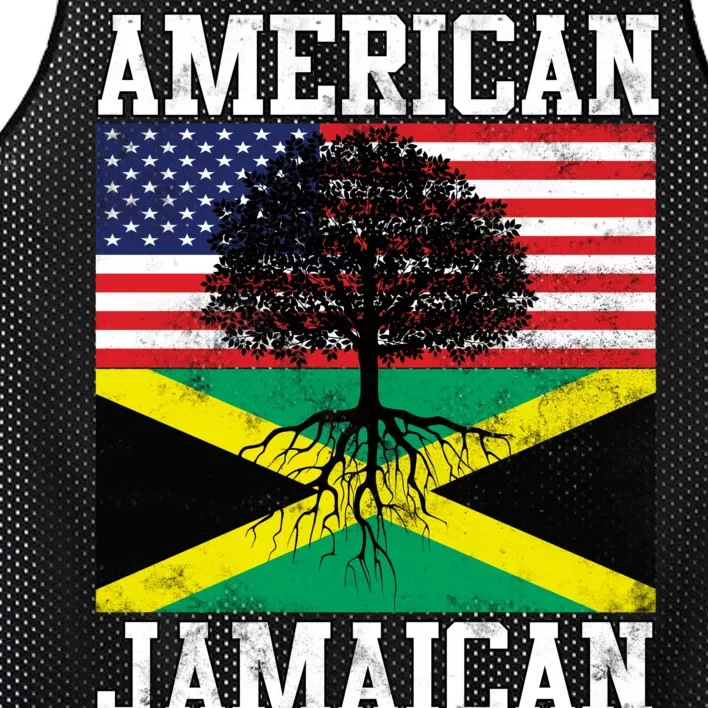 Jamaican American Flag Grown Roots Mesh Reversible Basketball Jersey Tank