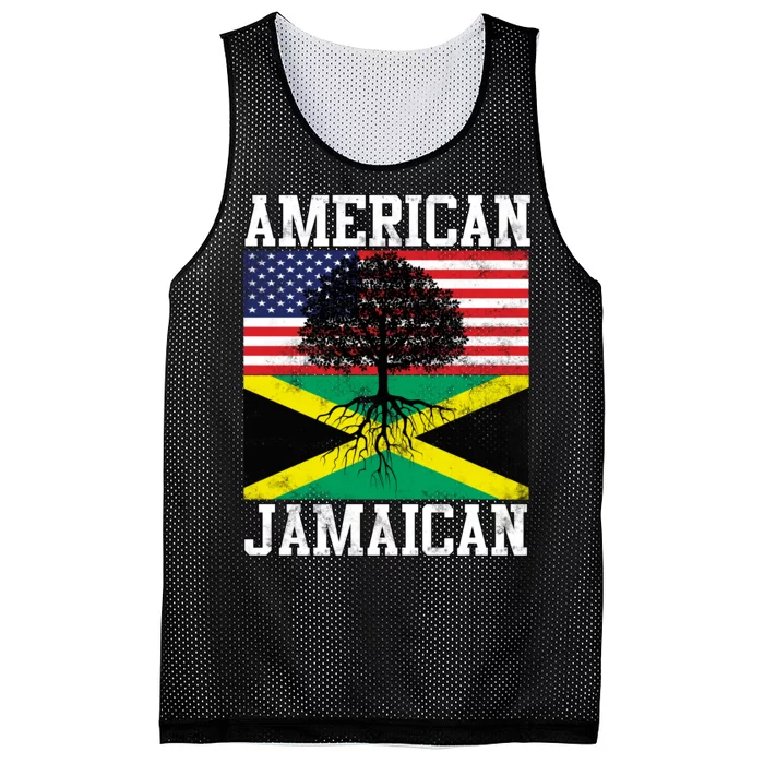 Jamaican American Flag Grown Roots Mesh Reversible Basketball Jersey Tank