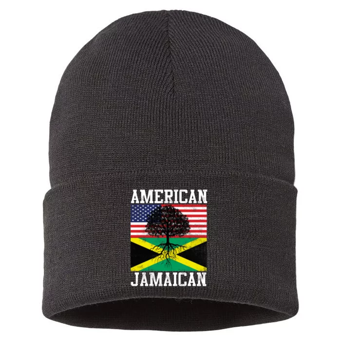 Jamaican American Flag Grown Roots Sustainable Knit Beanie