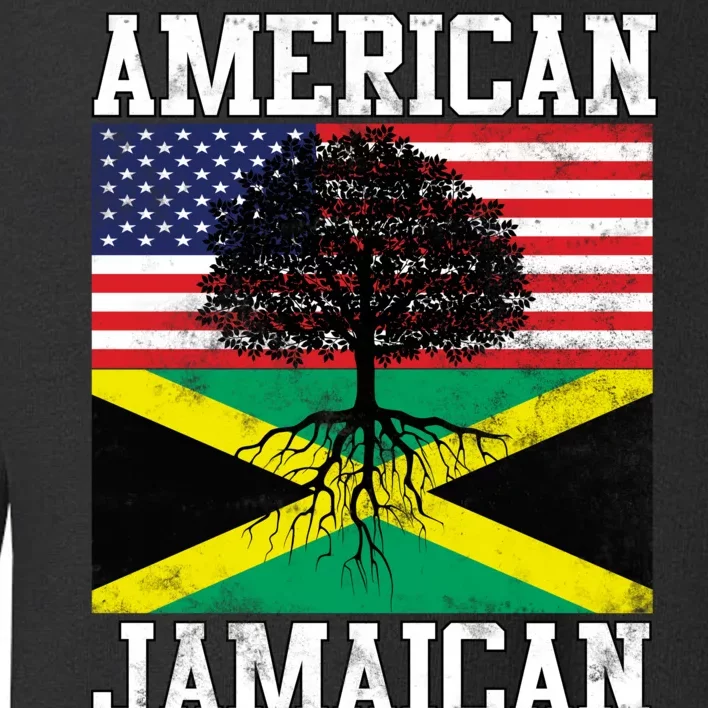 Jamaican American Flag Grown Roots Toddler Sweatshirt