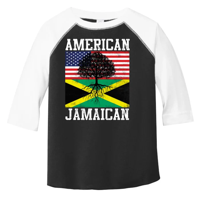 Jamaican American Flag Grown Roots Toddler Fine Jersey T-Shirt