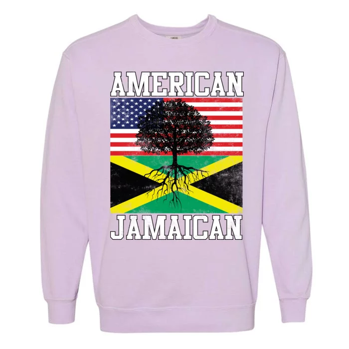 Jamaican American Flag Grown Roots Garment-Dyed Sweatshirt