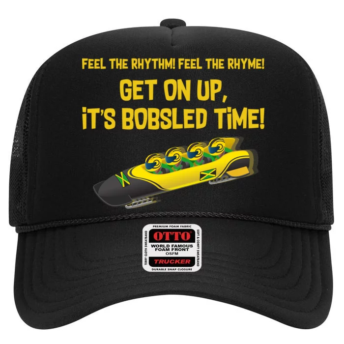 Jamaican Bobsled Team High Crown Mesh Trucker Hat