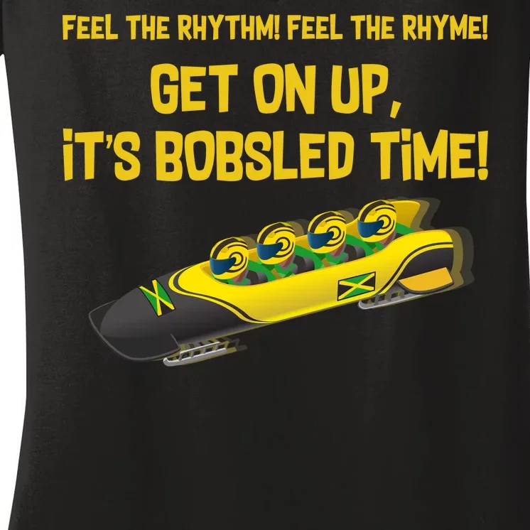 Jamaican Bobsled Team Women's V-Neck T-Shirt