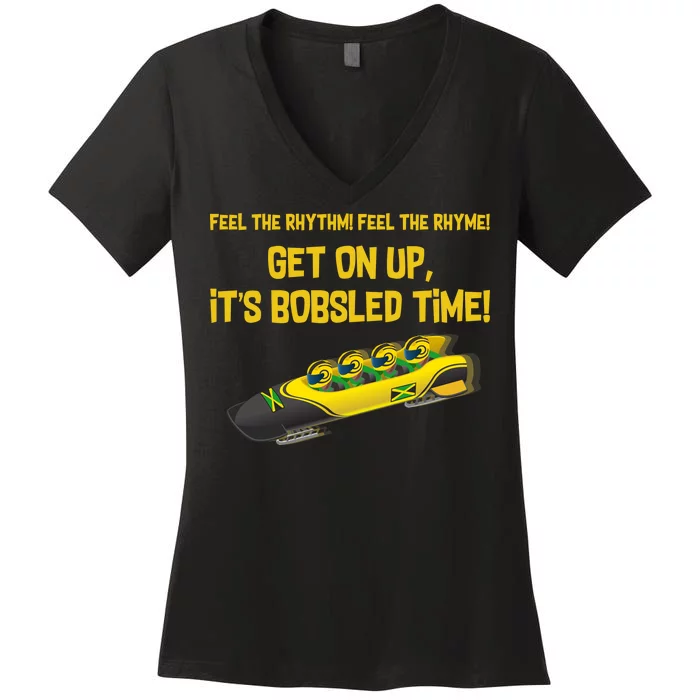 Jamaican Bobsled Team Women's V-Neck T-Shirt