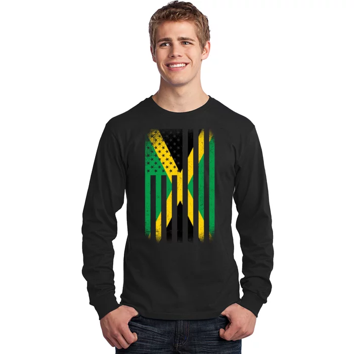 Jamaican Vintage Jamaica Flag Long Sleeve Shirt