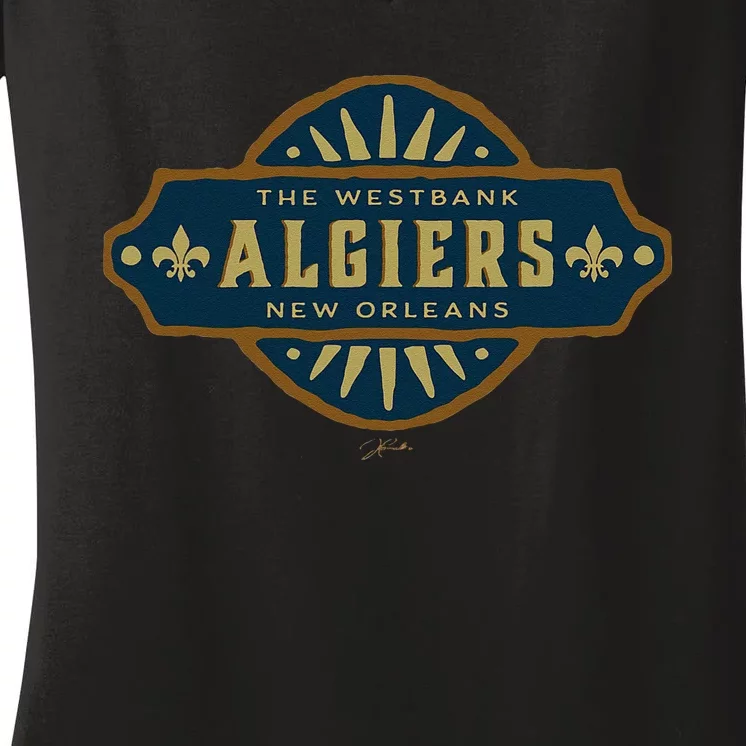 JCombs Algiers New Orleans Louisiana Women's V-Neck T-Shirt