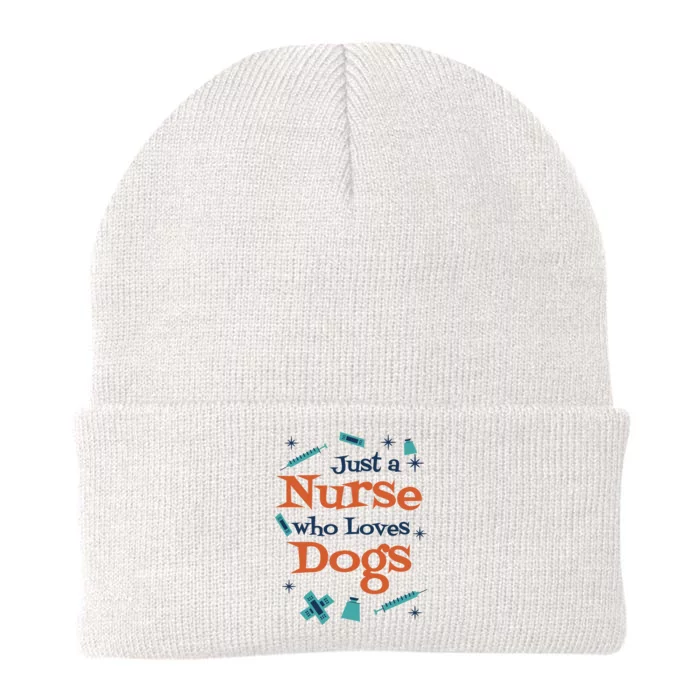 Just A Nurse Who Loves Dogs Knit Cap Winter Beanie