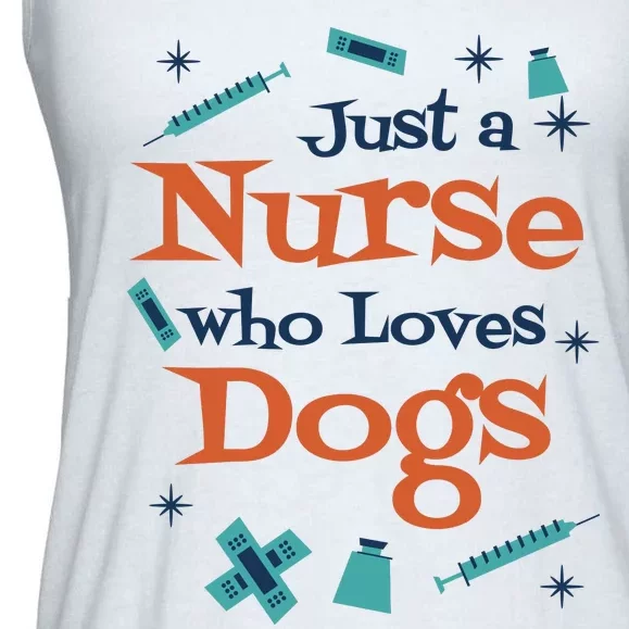 Just A Nurse Who Loves Dogs Ladies Essential Flowy Tank