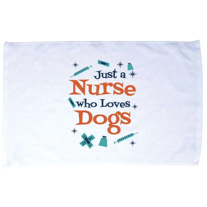 Just A Nurse Who Loves Dogs Microfiber Hand Towel