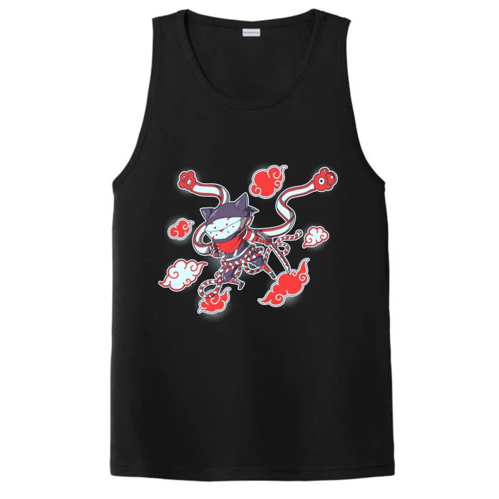 Japanese Anime Ninja Shinobi Cat Performance Tank