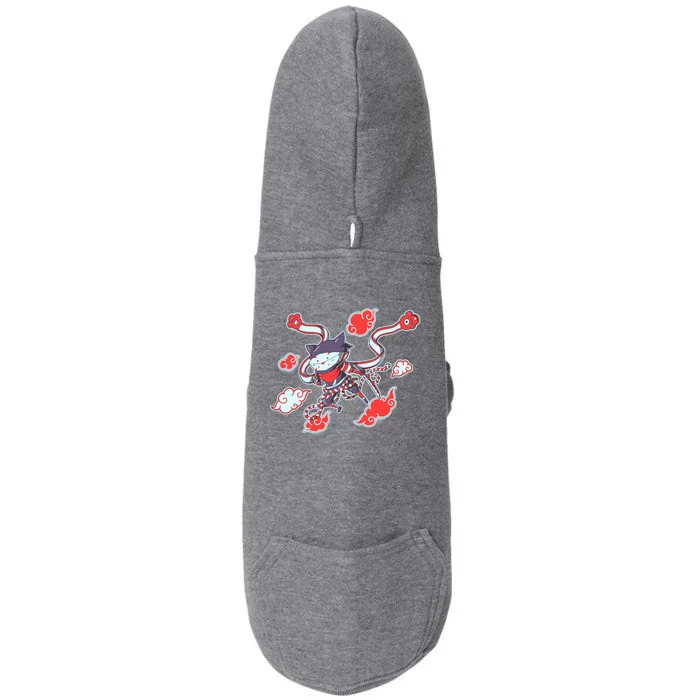 Japanese Anime Ninja Shinobi Cat Doggie 3-End Fleece Hoodie