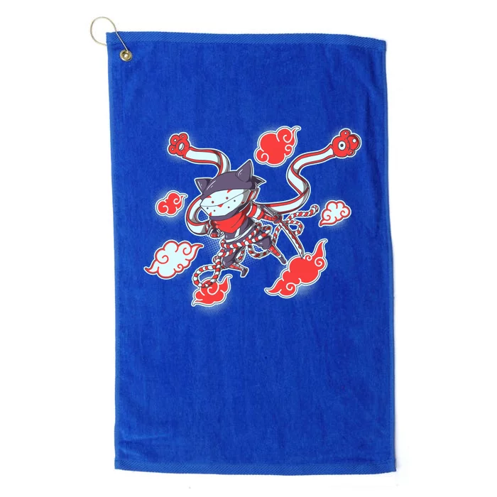 Japanese Anime Ninja Shinobi Cat Platinum Collection Golf Towel