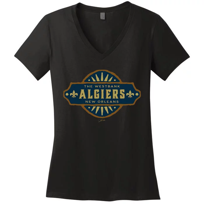 Jcombs Algiers New Orleans Louisiana Women's V-Neck T-Shirt